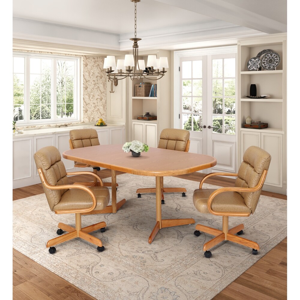 Dining room set best sale with caster chairs